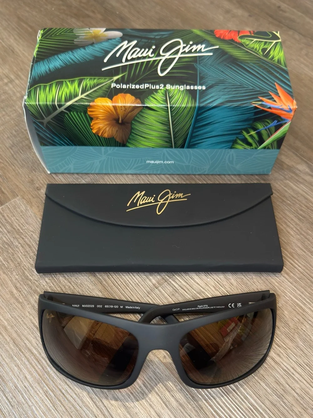 Maui Jim Peahi Polarized Wrap Sunglasses
